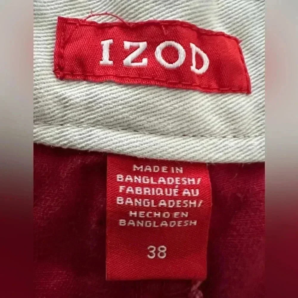 IZOD | men’s red flat front shorts. Size: 38​